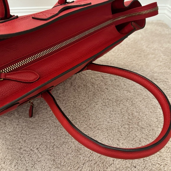 Celine Mini Luggage Tote Red - Picture 9 of 13